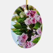 Roze bloemen Ornament (Voorkant)