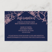 Roze Bloemen Outline bruiloft Behuizing Kaart (Voorkant)