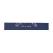 Roze Bloemen Outline Bruiloft Uitnodigingen Wikkel (Vlak)