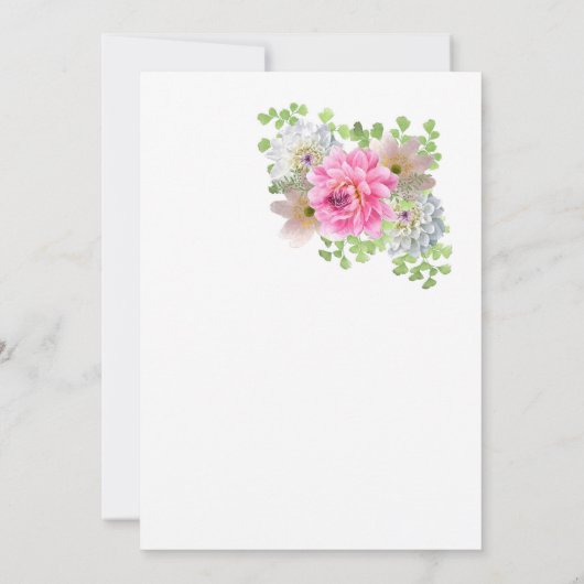 Roze Bloemen Ovaal Surprise 40ste Verjaardagsfeest Kaart (Achterkant)