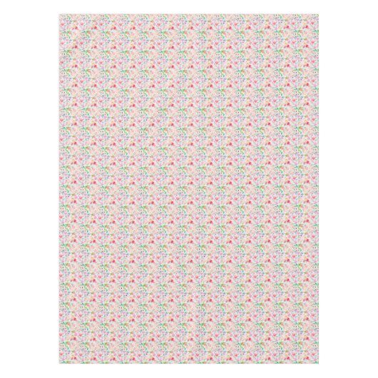 Roze bloemen paarse witte pastels tafelkleed (Voorkant)