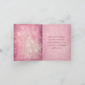 Roze bloemen paisley bedank kaart (Binnen)