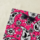 Roze Bloemen Paisley Patroon Ontwerp Strandlaken (In situ)