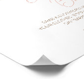 Roze Bloemen Pampas Boho Baby shower Zeg niet Baby Poster (Hoek)