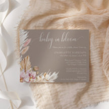 Roze Bloemen Pampas Gras | BABY SHOWER