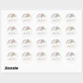 Roze Bloemen Pampas Gras Boho Dank Je Ronde Sticker (Vel)