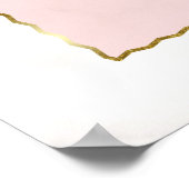 Roze Bloemen Pampas Gras Doop Welkomstbord Poster (Hoek)