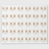 Roze Bloemen Pampas Gras Gedroogde Palm Bladeren B Cadeaupapier (Vlak)