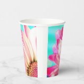 Roze bloemen papieren bekers (Rechts)