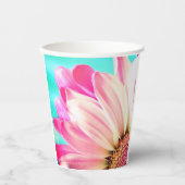 Roze bloemen papieren bekers (Voorkant)