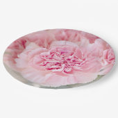 Roze bloemen papieren bordje (Gekanteld)