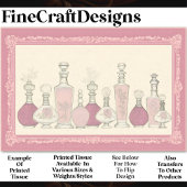 Roze Bloemen Parfum Flessen AE6 Decoupage Tissuepapier