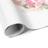 roze bloemen Parijs Eiffeltoren Cadeaupapier (Rol Hoek)