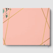 Roze Bloemen Pastel Bloemen Bruid Bruidegom Huweli Gastenboek (Achterkant)