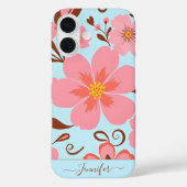 Roze bloemen – Pastel Vibes-Retro bloemen Case-Mate iPhone Case (Achterkant)