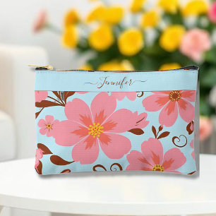 Roze bloemen – Pastel Vibes-Retro bloemen Etui