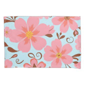 Roze bloemen – Pastel Vibes-Retro bloemen Kussensloop (Voorkant)