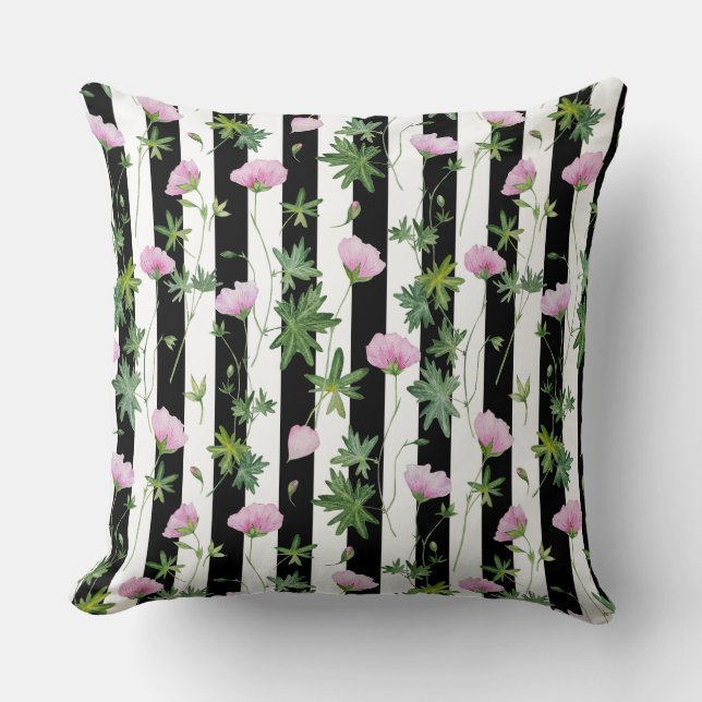 Roze Bloemen Patronen Graphics: Kussen (Voorkant)