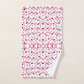 Roze Bloemen Patroon Bad Handdoek (Handdoek)