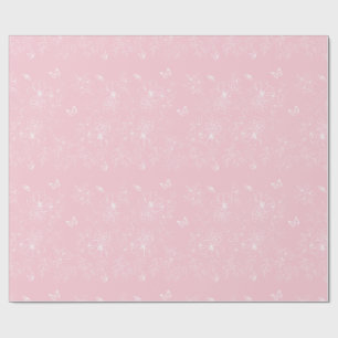 Roze bloemen patroon, bloem, patroon, minimalistis cadeaupapier