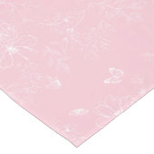 Roze bloemen patroon, bloem, patroon, minimalistis korte tafelloper (Hoek)