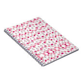 Roze Bloemen Patroon Notitieboek (Rechterzijde)