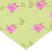 Roze Bloemen Patroon Ontwerp Korte Tafelloper (Hoek)