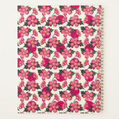  roze bloemen patroonmeisje planner (Achterkant)