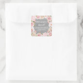 Roze Bloemen Pensioen Partij voor Label (Tas)