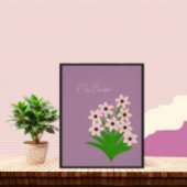 Roze bloemen perfect poster