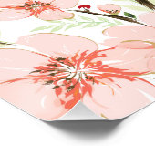 Roze bloemen perfect poster (Hoek)