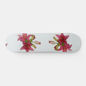 Roze bloemen persoonlijk skateboard (Horizontaal)