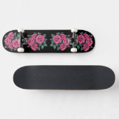 Roze bloemen persoonlijk skateboard (Horizontaal)