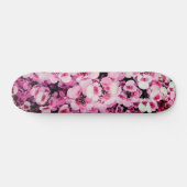 Roze bloemen persoonlijk skateboard (Horizontaal)