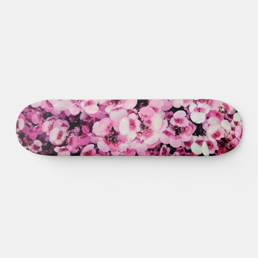 Roze bloemen persoonlijk skateboard (Horizontaal)