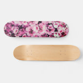 Roze bloemen persoonlijk skateboard (Horizontaal)