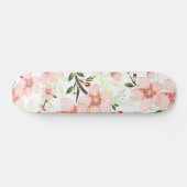 Roze bloemen persoonlijk skateboard (Horizontaal)