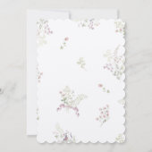 Roze Bloemen Peter de Konijn Monogram Baby shower Kaart (Achterkant)