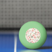 Roze bloemen pingpongbal (Net)