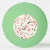 Roze bloemen pingpongbal (Voorkant)