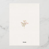 Roze bloemen Pinkbloemen Garden Weddenschap Roos G Folie Uitnodiging (Achterkant)