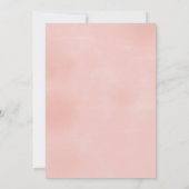 Roze Bloemen Pioenen Huwelijksuitnodiging Kaart (Achterkant)