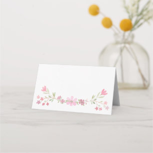 Roze bloemen plaatskaart plaatskaartje