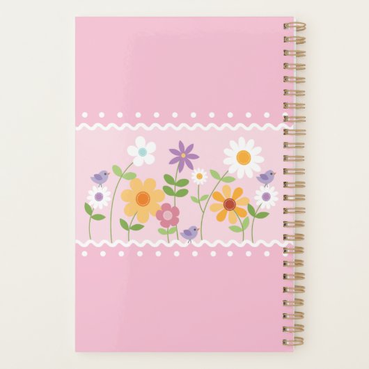 Roze Bloemen  Planner (Achterkant)