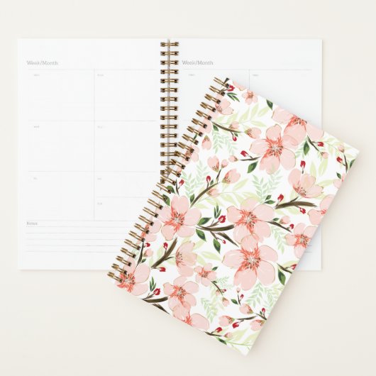 Roze bloemen planner (Display)