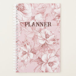Roze bloemen Planner