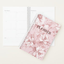 Roze bloemen Planner