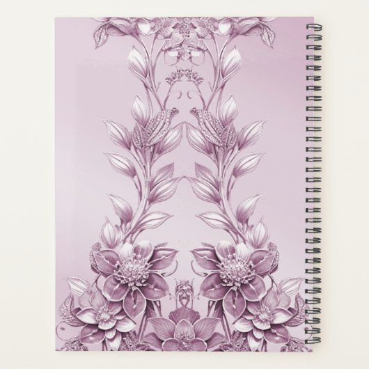 Roze Bloemen Planner (Achterkant)