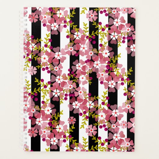 Roze bloemen planner (Voorkant)