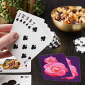 Roze bloemen pokerkaarten (Insitu)